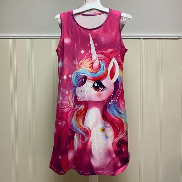 NEW Unicorn Pony Dress Swing Dress Beach Cover Up - Picture 1 of 6